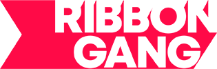 Logo (Narrow), Red | Ribbon Gang Media Agency, Australia